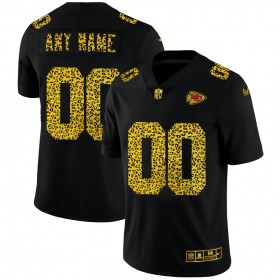 Camiseta Hombre NFL Kansas City Chiefs Personalizar Nike Flocked Leopard Print Negro